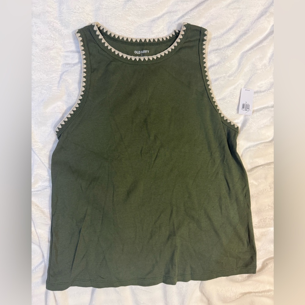 Old Navy Olive Green Tank Top with Trim